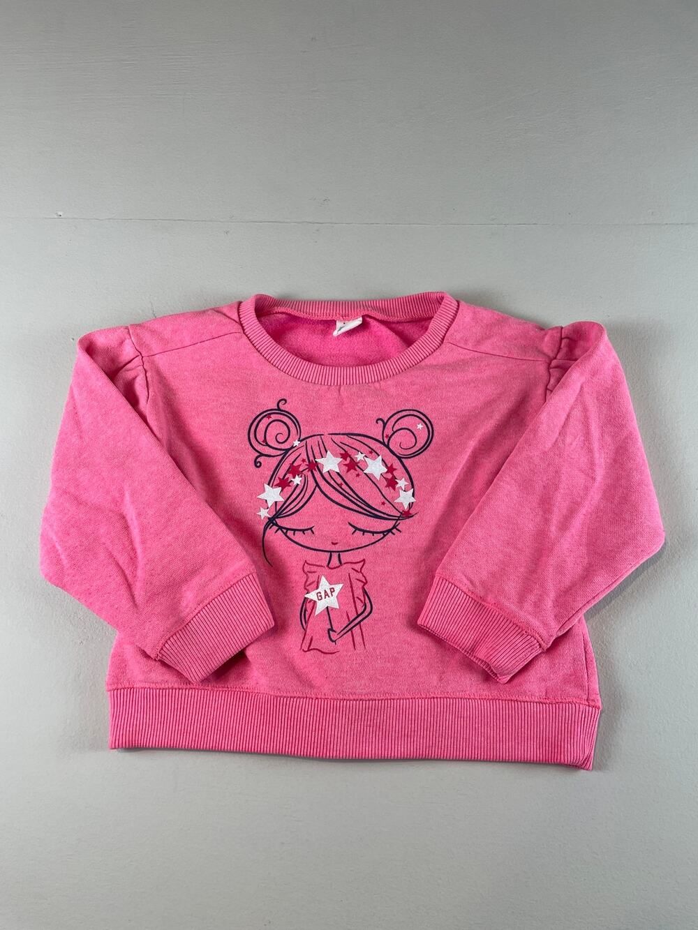 Baby Gap Girls Graphic Fleece Sweatshirt Size 5 Years Pink